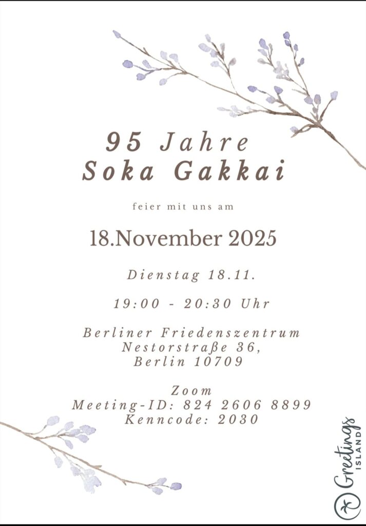 95 Jahre Soka Gakkai